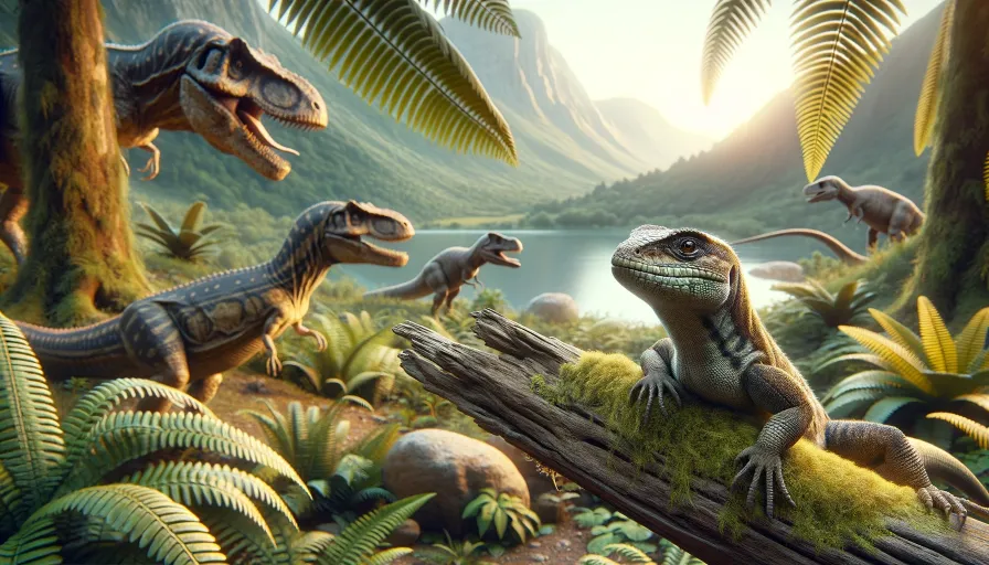 Did lizards live with dinosaurs