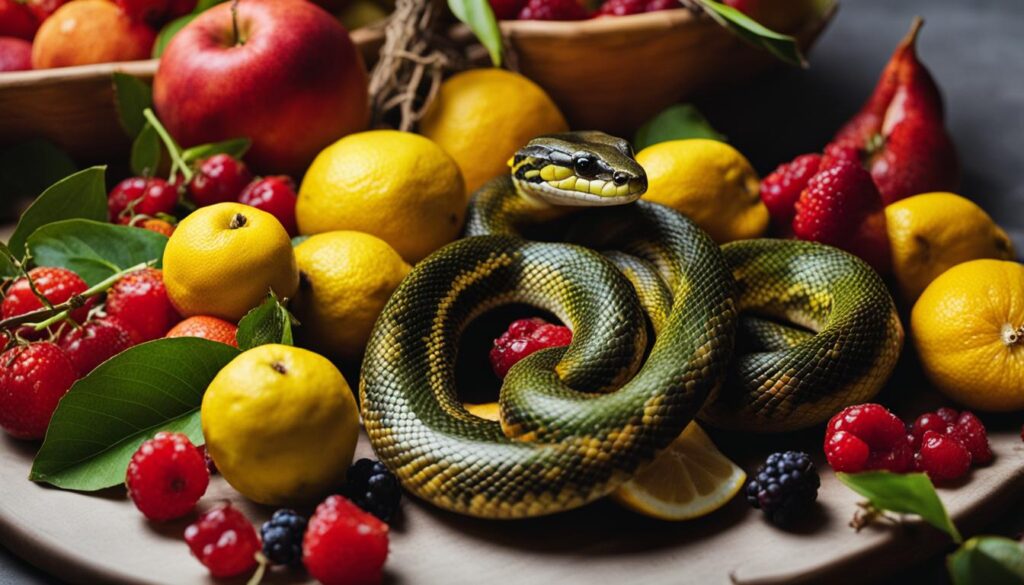 snake myths about fruits