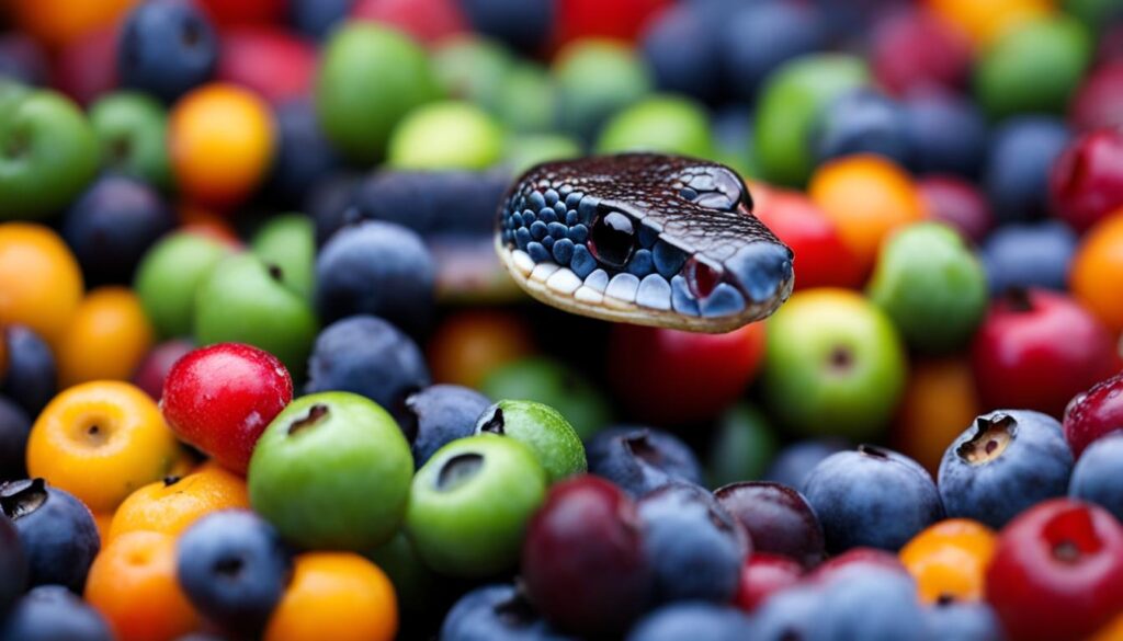 snakes eating blueberries myth