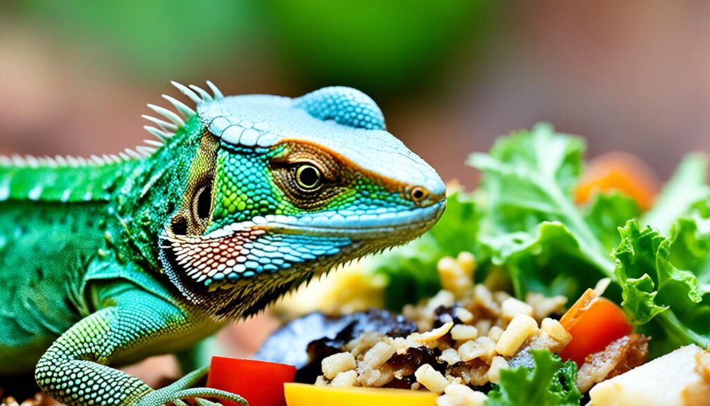 monitoring lizard's diet